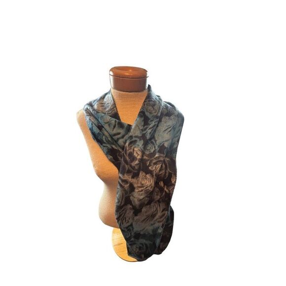 V Fraas Floral Infinity Scarf 100% Acrylic Made In Germany - Picture 1 of 9